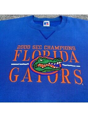 VTG Florida Gators Sec Champions Russell Athletic Crewneck Sweatshirt XL Blue